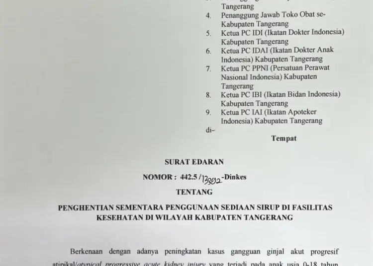 Pemkab Tangerang dan Pemkot Tangerang Larang Pendistribusian Obat Cair