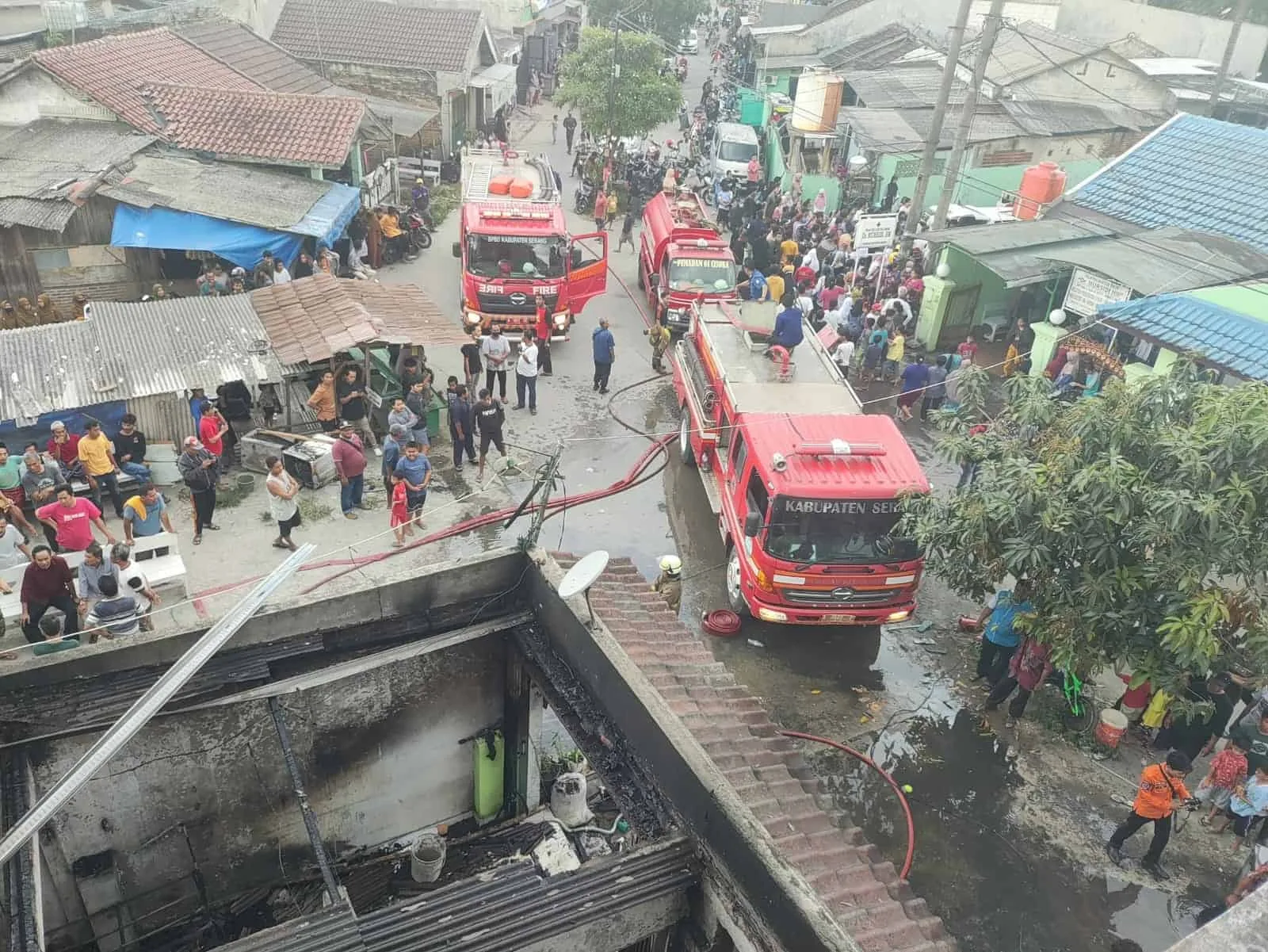 2 Anak dan 1 Pekerja Laundry di Jayanti Tewas Terbakar