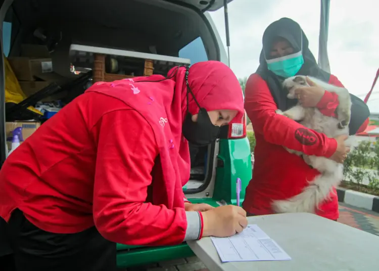 Foto Vaksinasi Rabies Hewan Peliharaan Gratis di Kota Tangerang