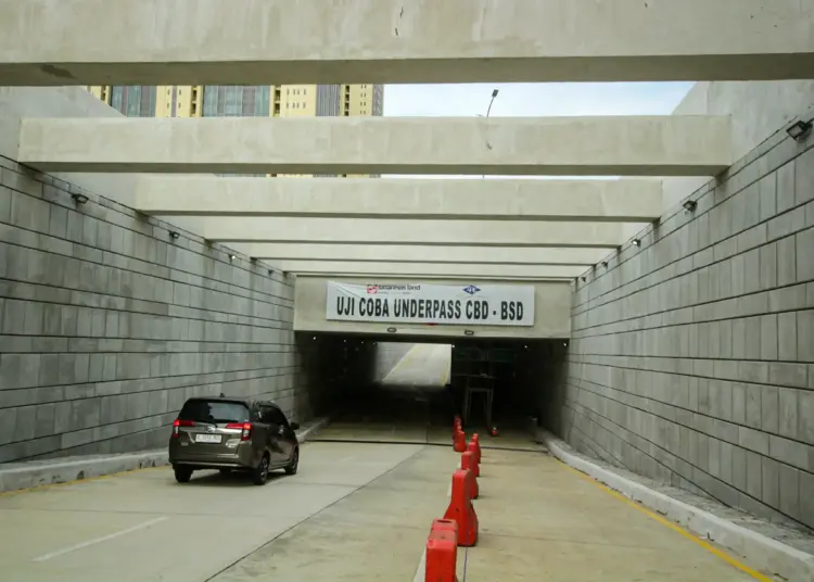 Foto Uji Coba Underpass di Kawasan BSD