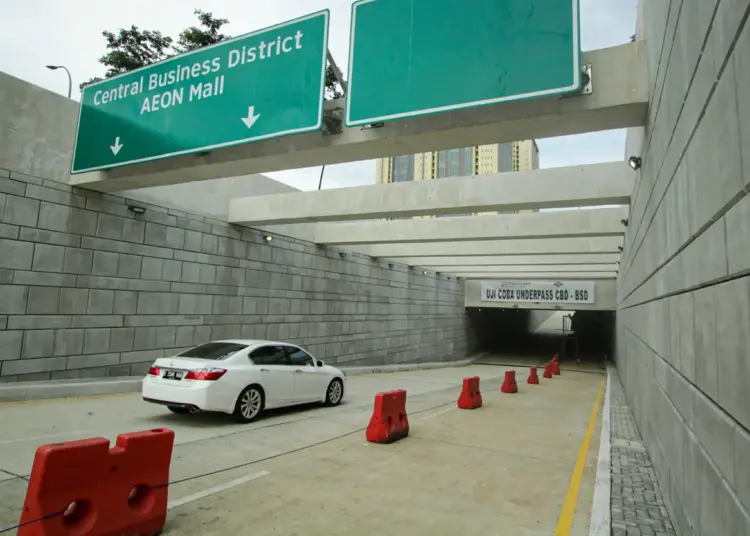 Foto Uji Coba Underpass di Kawasan BSD