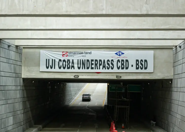 Foto Uji Coba Underpass di Kawasan BSD