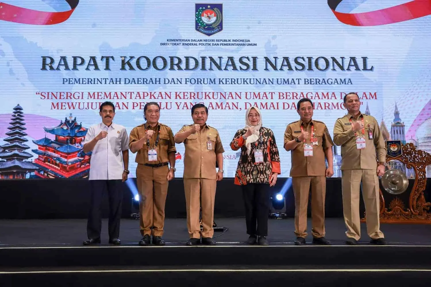 RAKORNAS–Acara Rapat Kerja Nasional (Rakornas) Pemerintah Daerah (Pemda) dan Forum Kerukunan Umat Beragama (FKUB) di Novotel Hotel, Kota Tangerang, Selasa (28/2/2023). (ISTIMEWA)