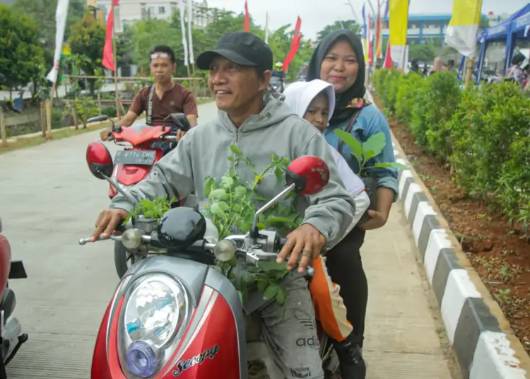 Foto Pembagian Bibit Tanaman Gratis di Cipondoh