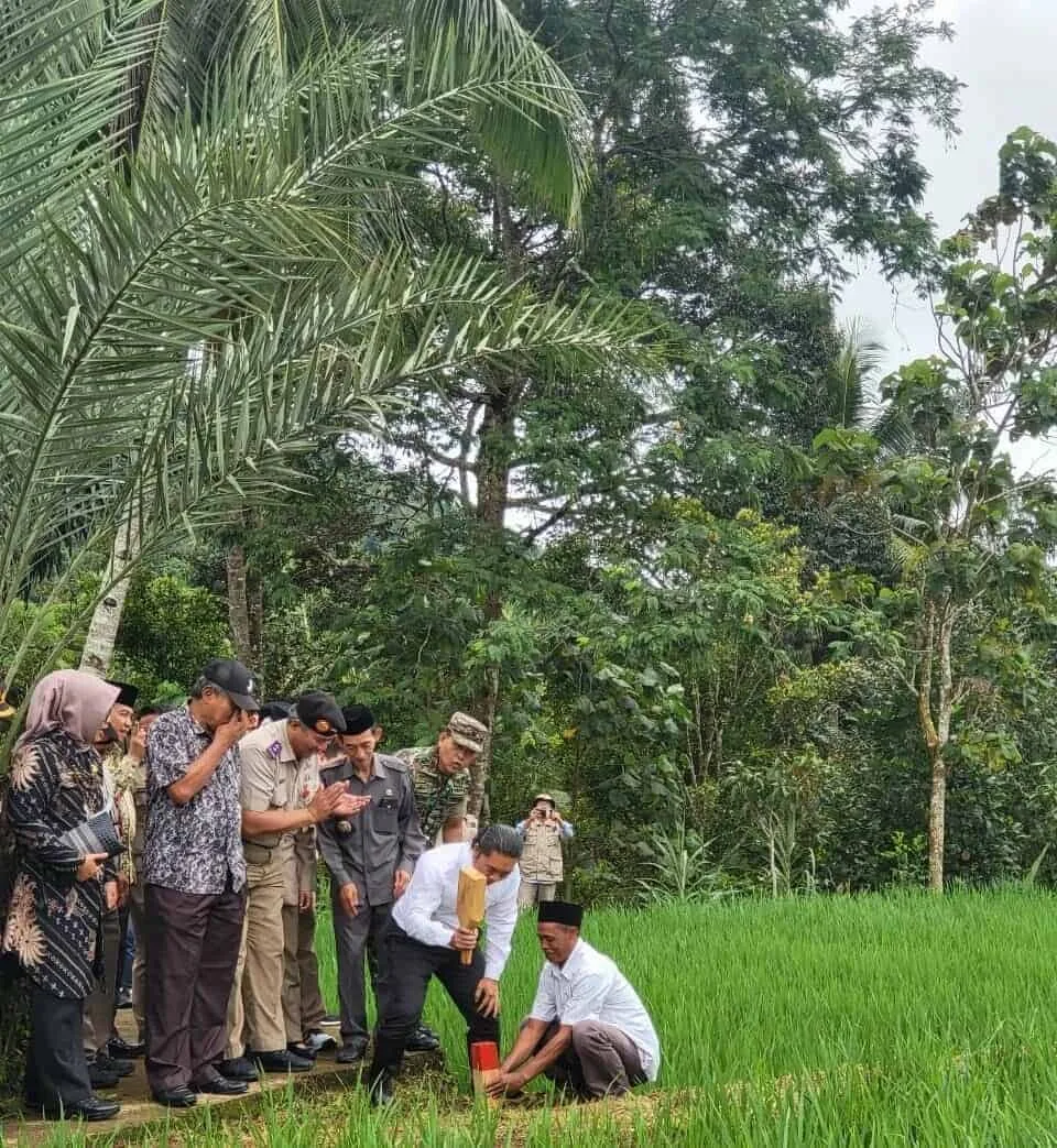 PEMASANGAN PATOK–Secara simbolis, Pj Gubernur Banten Al Muktabar, memasang patok di salah satu lahan sebagai batas tanah, Jumat (3/2/2023). (ISTIMEWA)