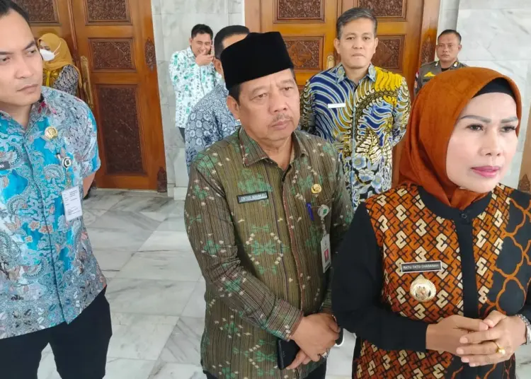 Bupati Serang Ratu Tatu Chasanah, usai melakukan penandatanganan kerjasama dengan Kejaksaan Negeri Serang, Kamis (2/3/2023). (SIDIK/SATELITNEWS.COM)