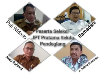 4 Peserta Seleksi JPT Sekda Pandeglang. (MARDIANA/SATELITNEWS.COM)