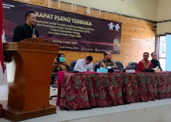 KPU Kabupaten Serang menggelar Rapat Pleno Terbuka. (ISTIMEWA)