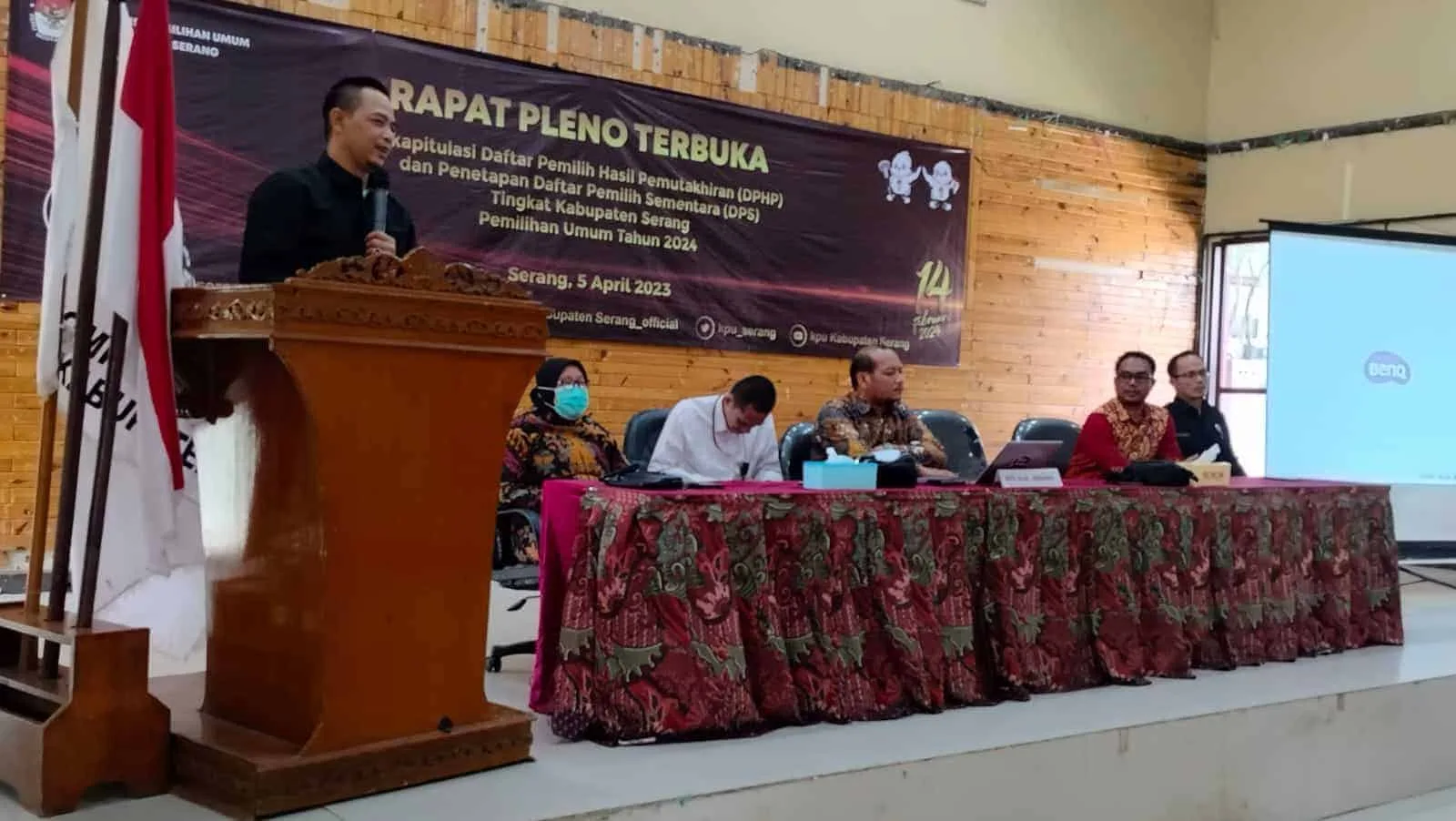 KPU Kabupaten Serang menggelar Rapat Pleno Terbuka. (ISTIMEWA)