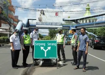 Dishub Kota Tangerang Mulai Pasang Rambu-rambu Jelang Periode Mudik