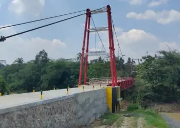 Perbaikan Jembatan Apus Lebak Nyaris Rampung