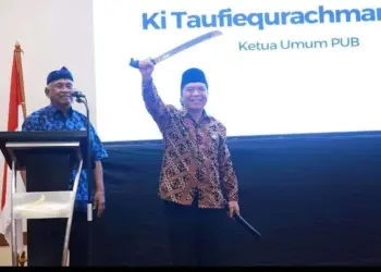 SILATURAHMI–Silaturahmi seluruh pengurus dan anggota PUB di salah satu hotel di Kota Cilegon, Sabtu (3/6/2023) lalu. (ISTIMEWA)