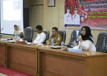 Kesbangpol Kabupaten Pandeglang sosialisasikan P4GN, dalam rangka upaya pencegahan dan pemberantasan narkoba. (ISTIMEWA)