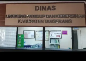 LENGANG: Situasi kantor Dinas Lingkungan Hidup dan Kebersihan (DLHK) Kabupaten Tangerang. (DOK/SATELITNEWS)