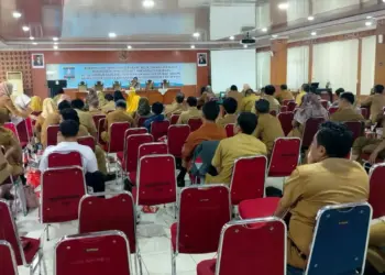 Pengurus barang, dari masing - masing Organisasi Perangkat Daerah (OPD) dan Kepala Sub Bagian Umumnya, dikumpulkan. (ISTIMEWA)