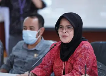 PEMAPARAN: Anggota Bawaslu Lolly Suhenty yang saat ini menjadi Pelaksana harian Ketua Bawaslu saat memberikan pemaparan dalam berdiskusi dengan Komisi Perlindungan Anak Indonesia (KPAI) Peta Nasional Potensi Kerawanan Pemilu Serentak Tahun 2024 Menurut Indeks Kerawanan Pemilu Tahun 2024 di Jakarta, Kamis (30/3/2023). (DOK BAWASLU)