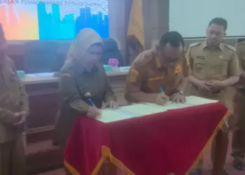 Pemkab Serang dan Pemkot Cilegon, tandatangani MoU dalam rangka peningkatan potensi daerah dan pelayanan kepada masyarakat, Rabu (2/8/2023). (ISTIMEWA)