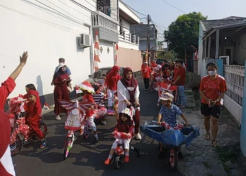 Meriahkan 17 Agustus, Warga Pondok Benda, Pamulang Gelar Parade Sepeda Hias