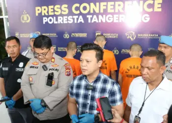 Polsek Tigaraksa Polresta Tangerang, ringkus komplotan pelaku Curanmor sekaligus narkoba. (ISTIMEWA)