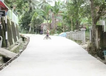 Salah satu ruas jalan di Pandeglang, yang sudah selesai dibangun. (ISTIMEWA)