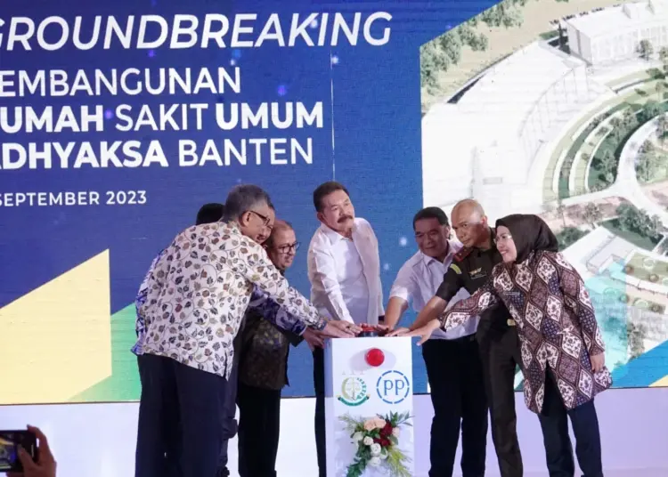 Ground breaking pembangunan RSU Adhyaksa Banten. (ISTIMEWA)