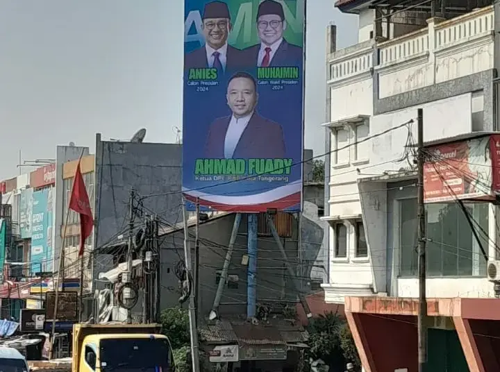 DPC PKB Kota Tangerang Sosialisasikan Pasangan Amin Lewat Baliho Besar