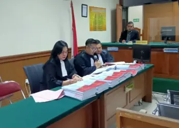 Suasana persidangan kasus penyelundupan Sabu, Selasa (19/9/2023). (ISTIMEWA)