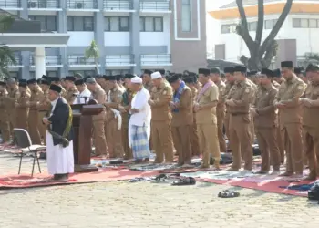 ASN Pemkot Serang gelar solat Istisqo, Senin (16/10/2023). (ISTIMEWA)