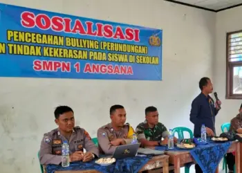 Sosialisasi pencegahan bullying dan kekerasan pada siswa di sekolah, Kamis (12/10/2023). (ISTIMEWA)