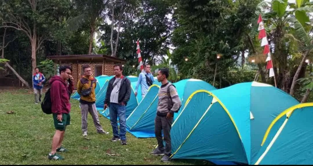 Camping Ground salah satu spot wisata di Wisata Mina Agro, Desa Bandung, Kecamatan Banjar, Kabupaten Pandeglang, Selasa (5/12/2023). (MARDIANA/SATELITNEWS.COM)