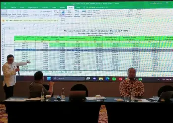 Rapat evaluasi pencapaian produksi padi, di salah satu hotel di Kota Serang, akhir pekan lalu. (ISTIMEWA)