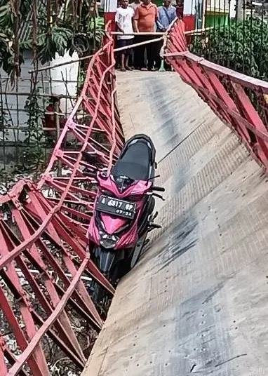 Anggarkan Rp 100 Juta, Jembatan Leuwico'o Lebak yang Ambruk Segera Diperbaiki