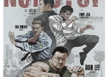 Iko Uwais-Ma Dong-seok-Tony Jaa -Jet Li di dalam satu poster. (ISTIMEWA)