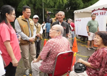 MONITORING PEMILU: Pj Bupati Tangerang Andi Ony bersama unsur Forkopimda Kabupaten Tangerang, mendampingi tim monitoring dari Pemerintah Provinsi Banten untuk pemantauan dan memonitoring pelaksanaan Pemilu di beberapa kecamatan yang ada di Kabupaten Tangerang, Rabu (14/2/2024). (ISTIMEWA)