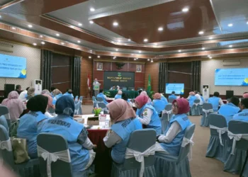 Suasana Sharing Season RTL dan Rakor PAKSI Provinsi Banten, di Lt 3, Gedung Inspektorat Provinsi Banten, KP3B, Curug, Kota Serang, Rabu (21/2/2024). (LUTHFI/SATELITNEWS.COM)