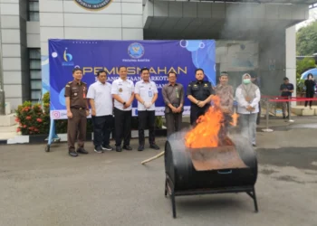 BNNP Banten Musnahkan 461,211 Gram Ganja