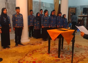 Bupati Serang Ratu Tatu Chasanah, kembali melantik ratusan pejabat setempat. (SIDIK/SATELITNEWS.COM)