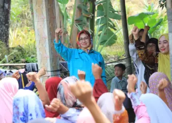 Bakal Calon Gubernur Banten, Airin Rachmi Diany, dihadapan masyarakat di Kabupaten Lebak, beberapa waktu lalu. (ISTIMEWA)