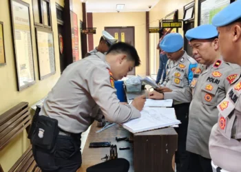 Polres Serang periksa kondisi Rutan. (ISTIMEWA)