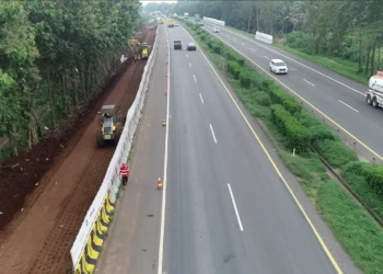 Tol Tamer tambah lajur. (ISTIMEWA)