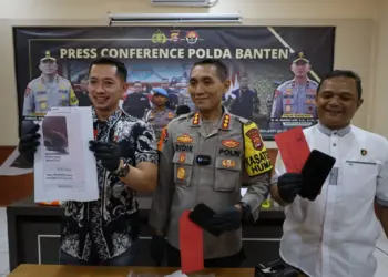 Polda Banten gelar Konferensi Pers, terkait kasus dugaan Pembunuhan Badak Cula Satu di Ujung Kulon. (ISTIMEWA)