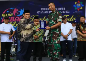 Pj Walikota Tangerang, Dr. Nurdin, hadiri Reuni Akbar SMP 8 Kota Tangerang. (ISTIMEWA)