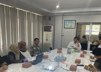 Pemkab Serang, melakukan rapat koordinasi dengan jajaran Direksi PT SBM, Rabu (29/5/2024). (SIDIK/SATELITNEWS.COM)