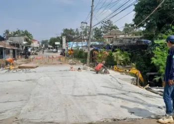 Jembatan Ciwalet di Jalan Raya Cipacung - Kadubanen, Kecamatan Majasari, Kabupaten Pandeglang, siap dilintasi kembali, Sabtu (8/6/2024). (ISTIMEWA)