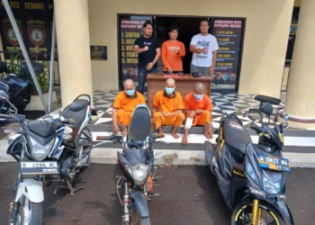 Polres Serang, ringkus gembong pencurian sepeda motor. (ISTIMEWA)