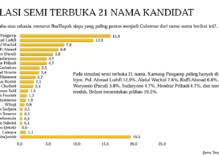 Survei Peta Elektoral LSI, Kaesang Dominasi Jateng