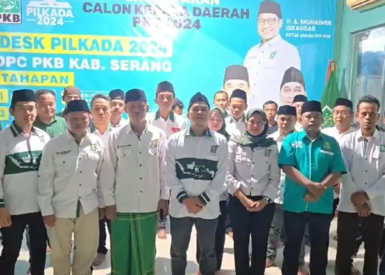 Jajaran pengurus DPC PKB Kabupaten Serang, kembali dukung Muhaimin Iskandar jadi Ketum PKB. (SIDIK/SATELIT NEWS.COM)