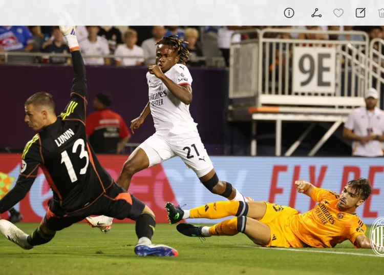 MENANG: AC Milan mengatasi Real Madrid dalam laga pramusim di Amerika Serikat. Rossoneri menang 1-0 lewat gol tunggal Samuel Chukwueze. (ISTIMEWA)