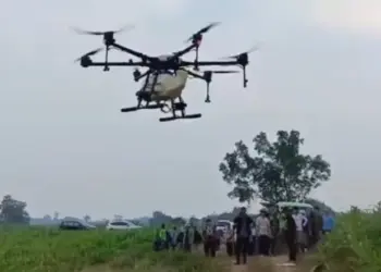 Tanggulangi Kekeringan, Petani di Maja Lebak Manfaatkan Drone