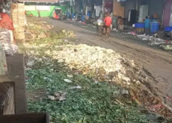 Sampah Tak Diangkut, Aroma Menyengat Tercium Dekat Pasar Induk Tanah Tinggi